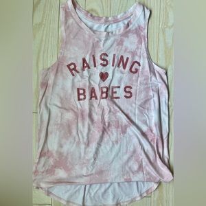 Like new Isabel Maternity Raising Babes tie dye tank top